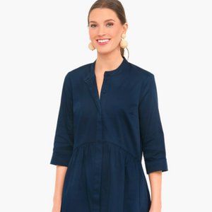 Tuckernuck Size Large Navy Blue Royal Shirt Dress